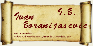 Ivan Boranijašević vizit kartica